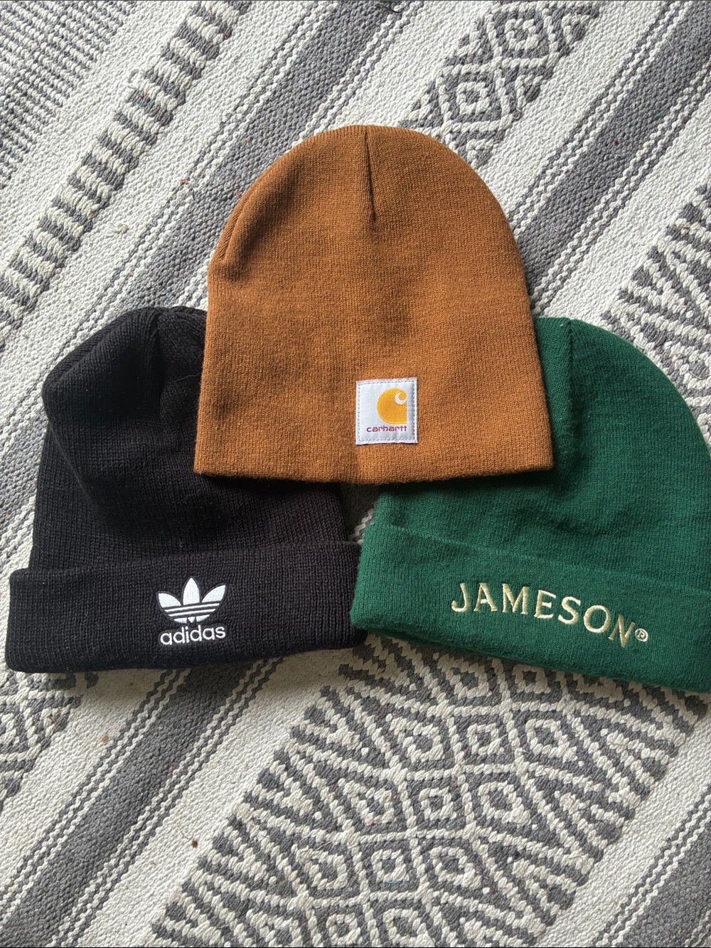 Lot of 3 hats - 
Carhartt, Jameson & Adidas 
Lightly worn